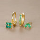 18K Gold Multicolor Earring Set