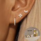 3 Piece Hoop Stud Earring Set