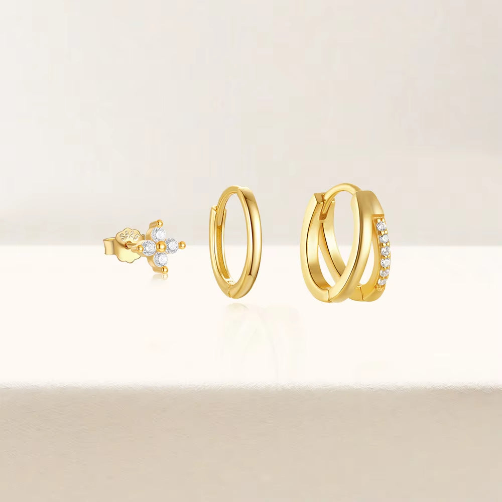 3 Piece Hoops Flower Set