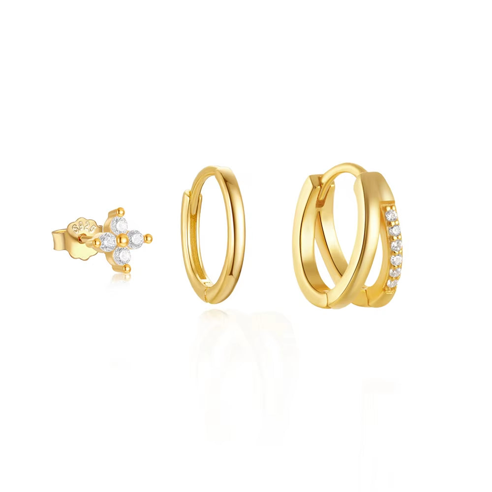 3 Piece Hoops Flower Set